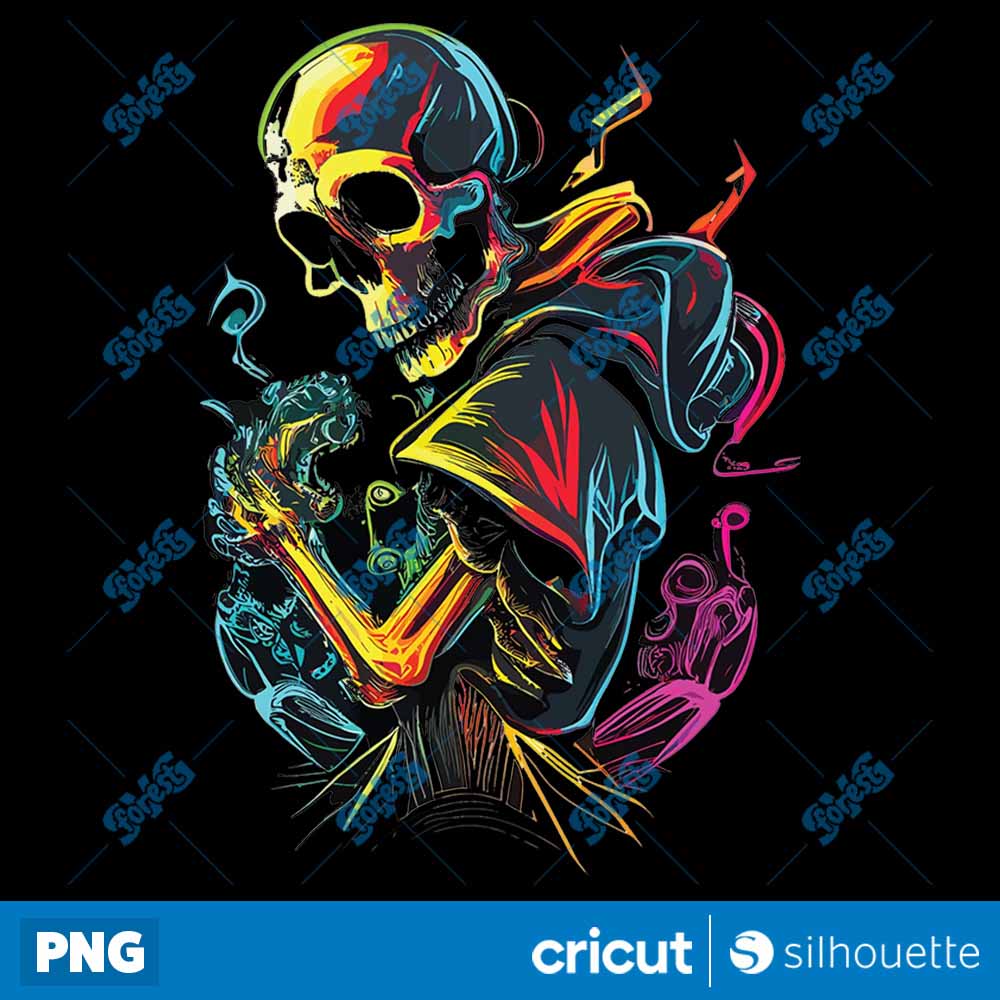 Colorful Skull PNG