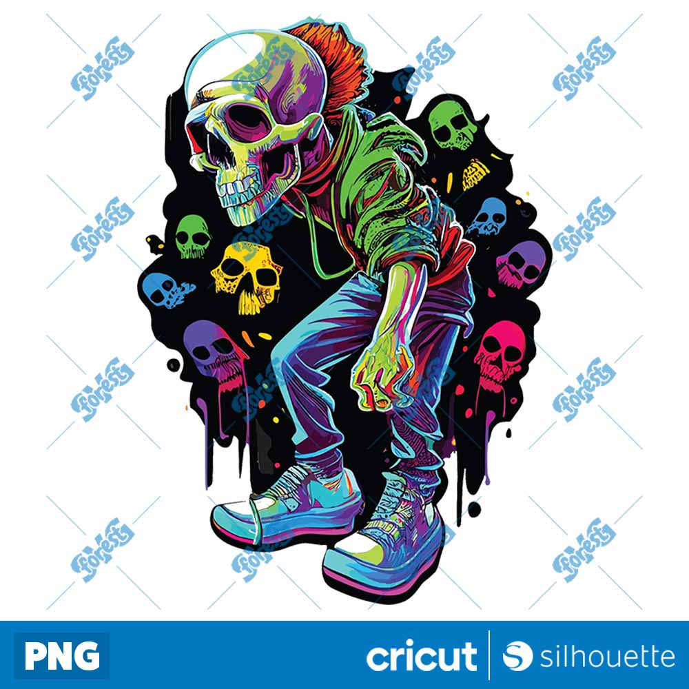 Colorful Skull PNG