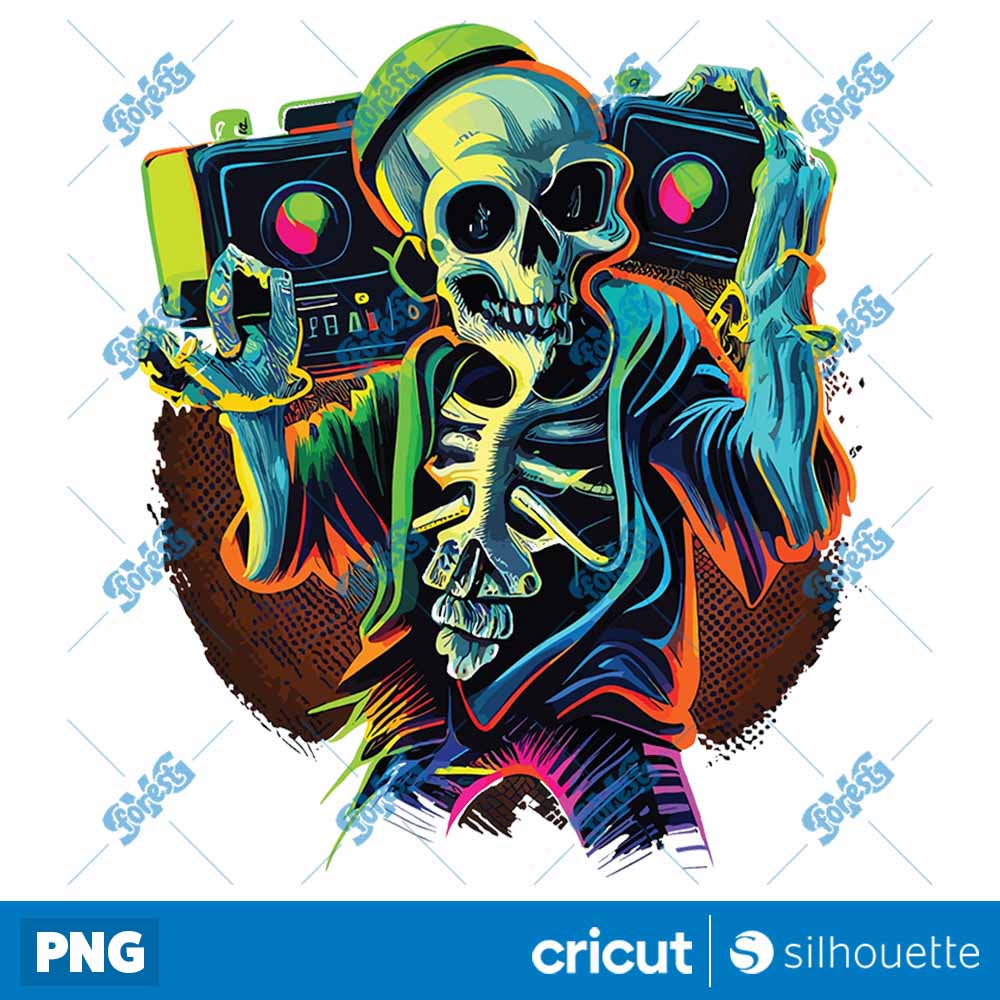 Colorful Skull PNG