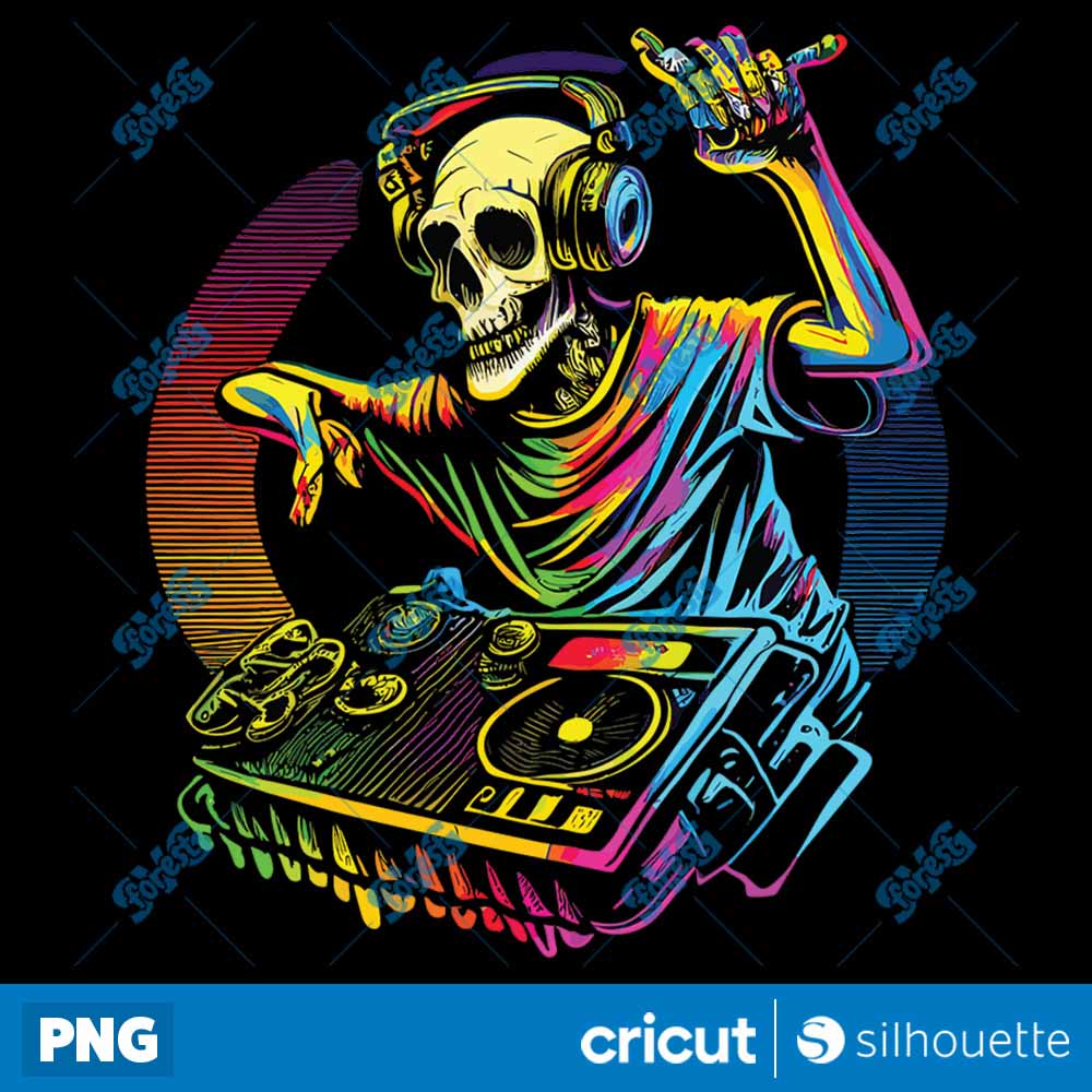 Colorful Skull PNG