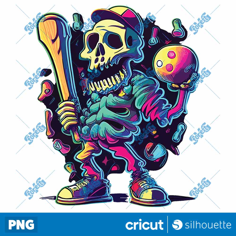 Colorful Skull PNG