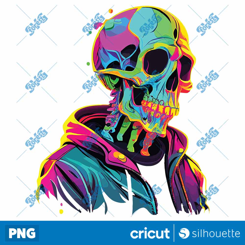 Colorful Skull PNG