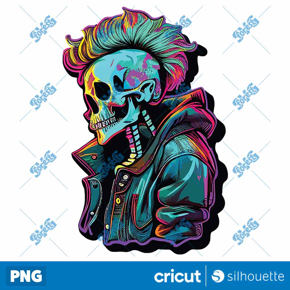 Colorful Skull PNG