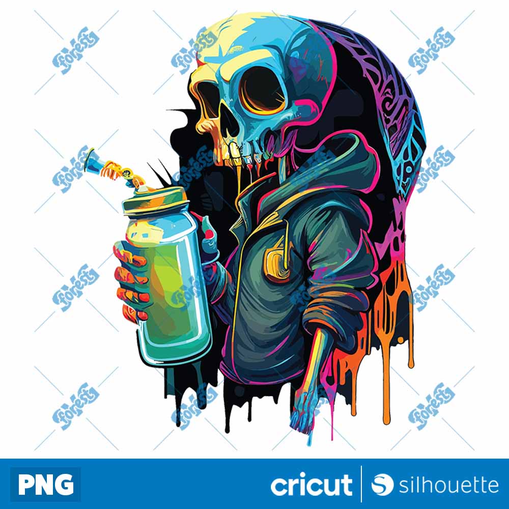 Colorful Skull PNG