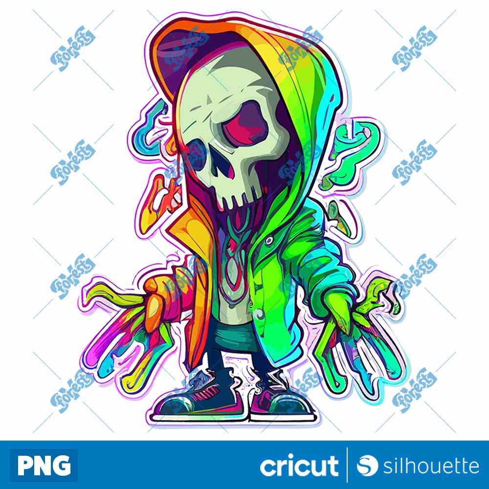 Colorful Skull PNG