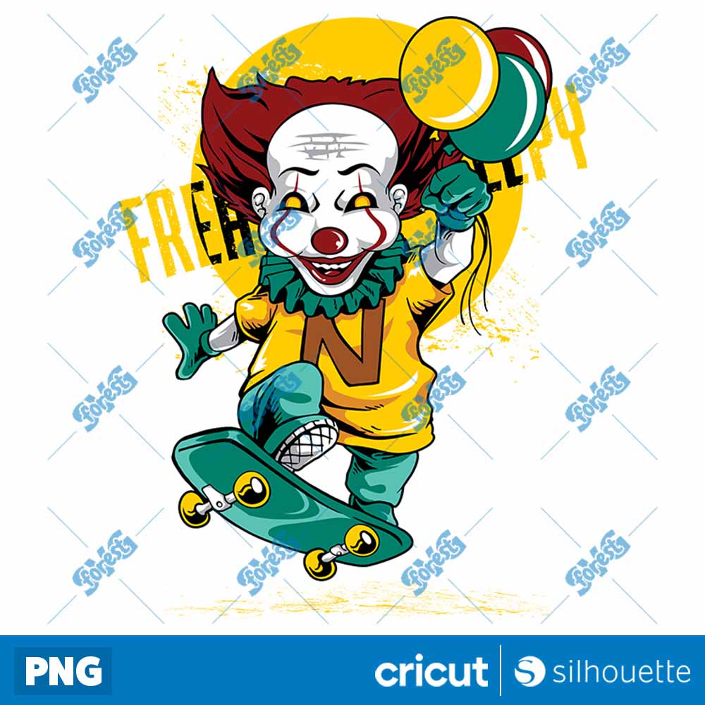 Cute Pennywise Freak Creepy
  Halloween PNG