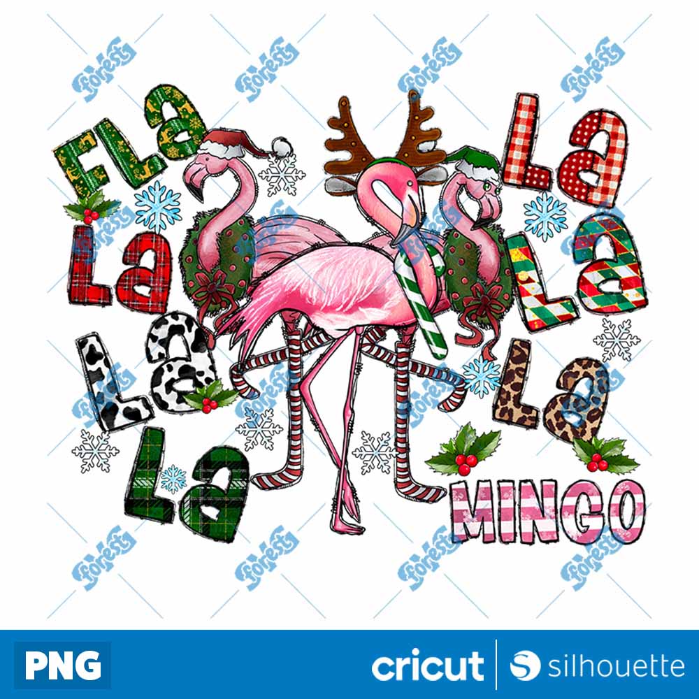 Flamingo Christmas PNG