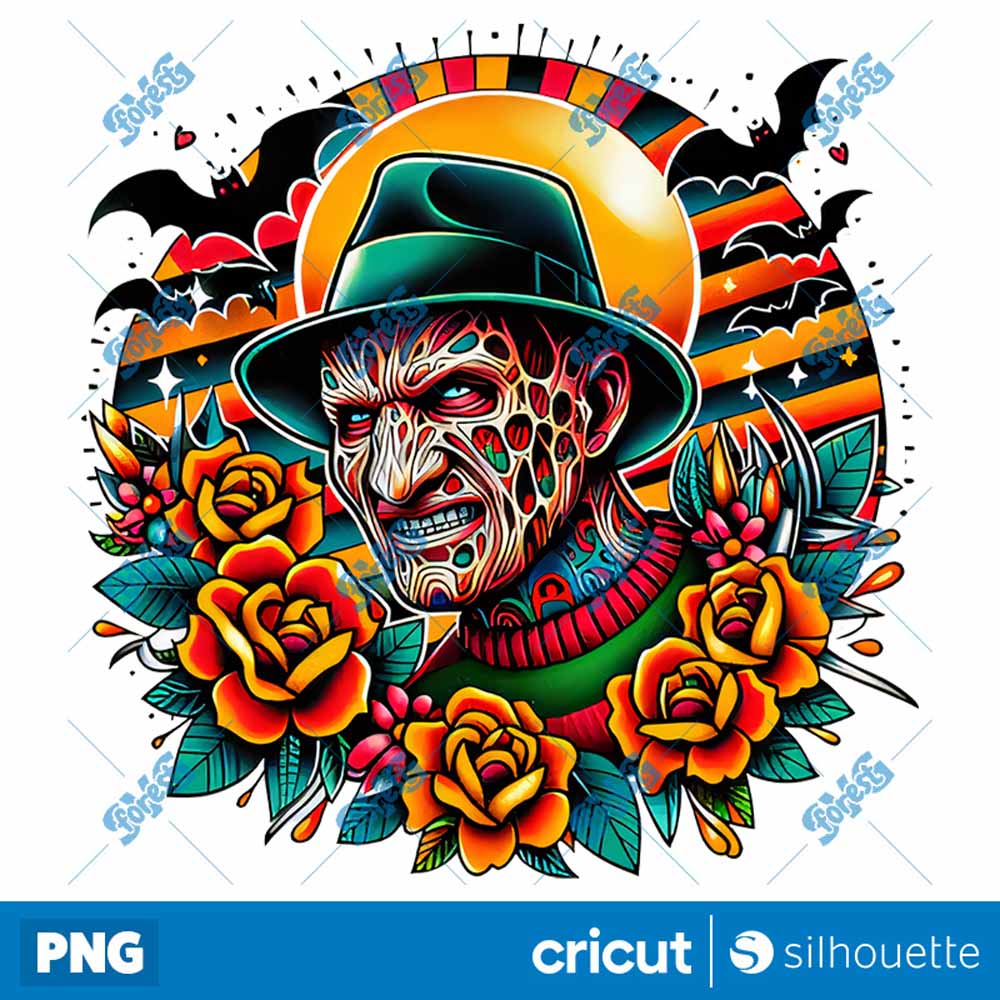 Freddy Krueger Horror
  Halloween Movies Slashers Tattoo Designs PNG