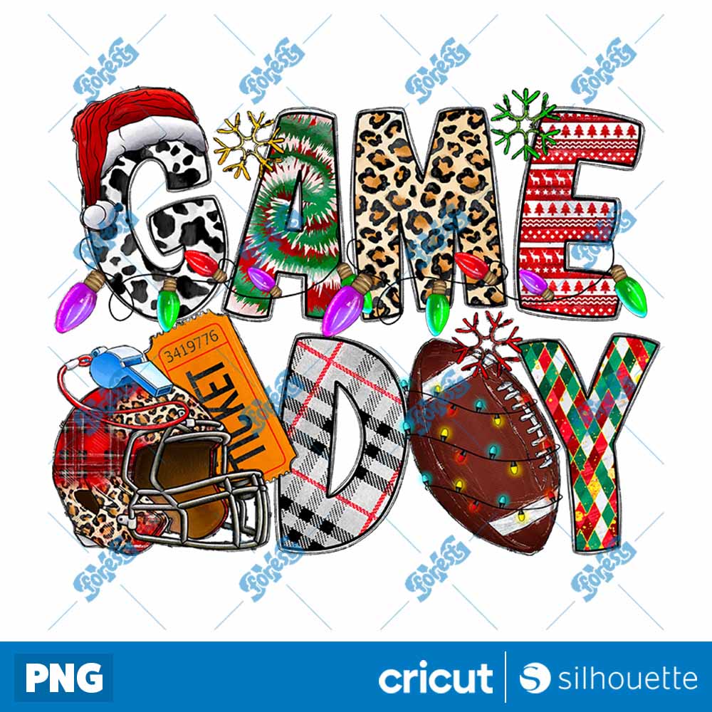 Game Day Christmas PNG