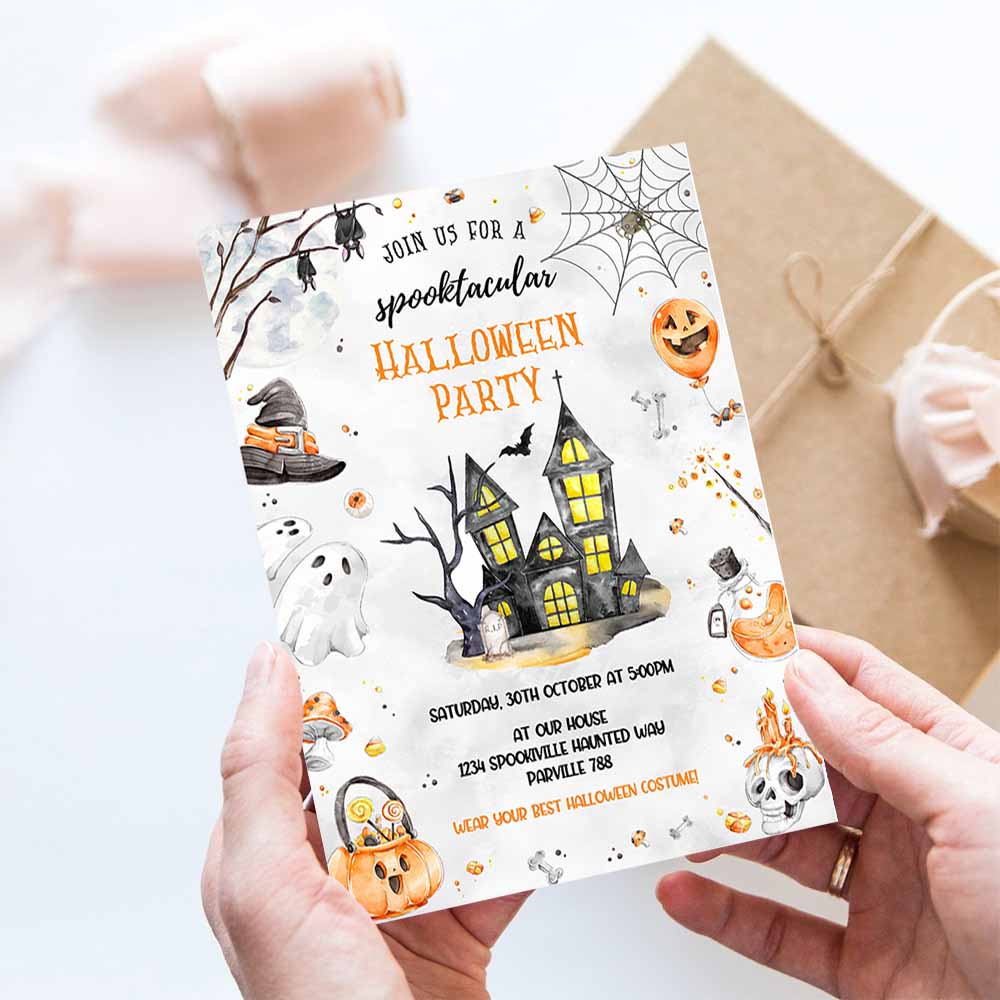 Halloween Invitation, Halloween Party Invitation, Halloween Birthday Invitation, Halloween Horror Invitation