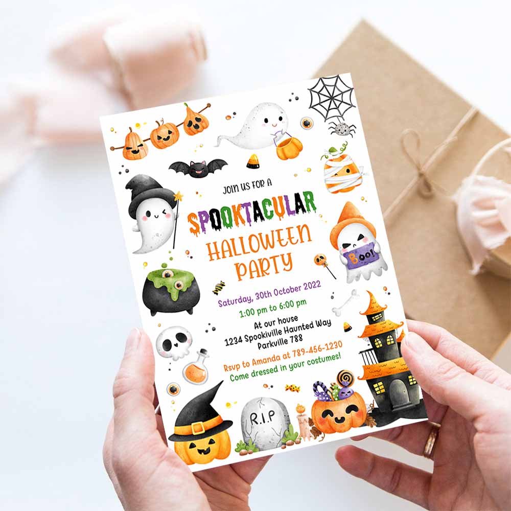 Halloween Invitation, Halloween Party Invitation, Halloween Birthday Invitation, Halloween Invitation