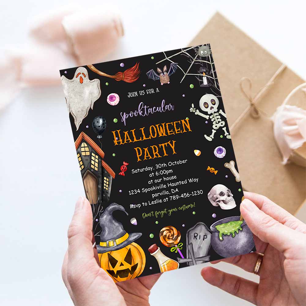 Halloween Party Invitation, Halloween Party Invitation, Halloween Birthday Invitation, Halloween Invitation