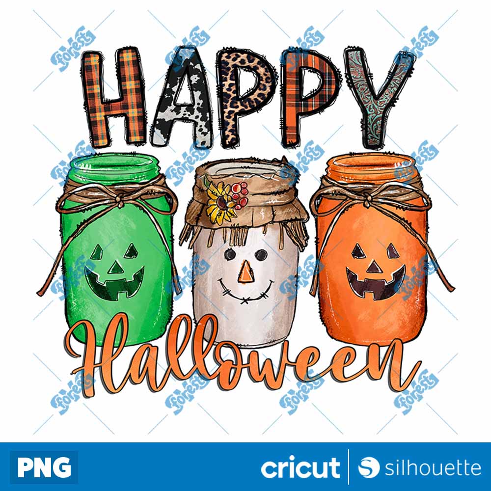 Happy Halloween Jar Halloween
  PNG