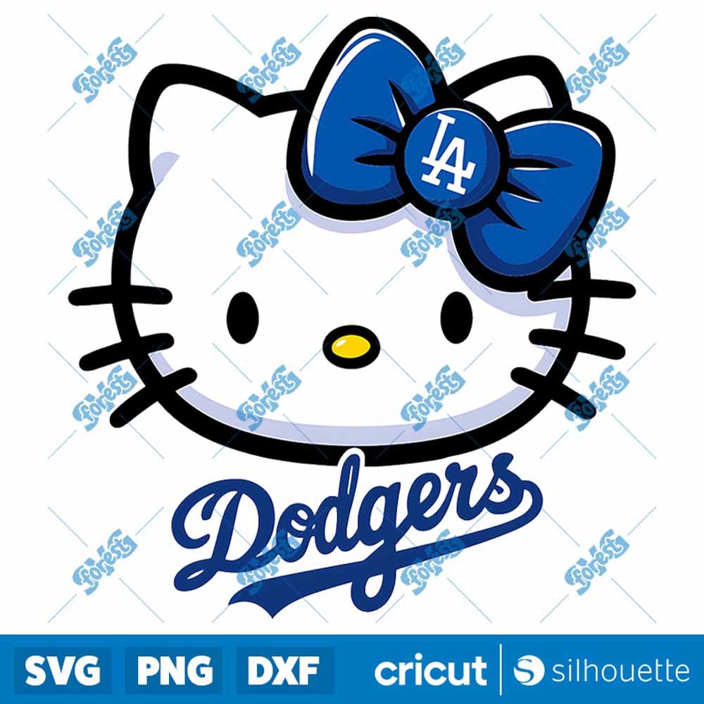 Hello Kitty Baseball LA
  Dodgers SVG