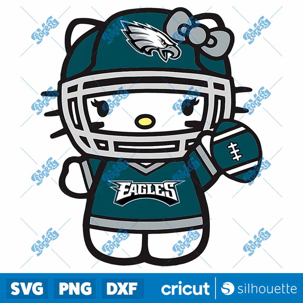 Kitty Kawaii Sports Eagles
  Football SVG