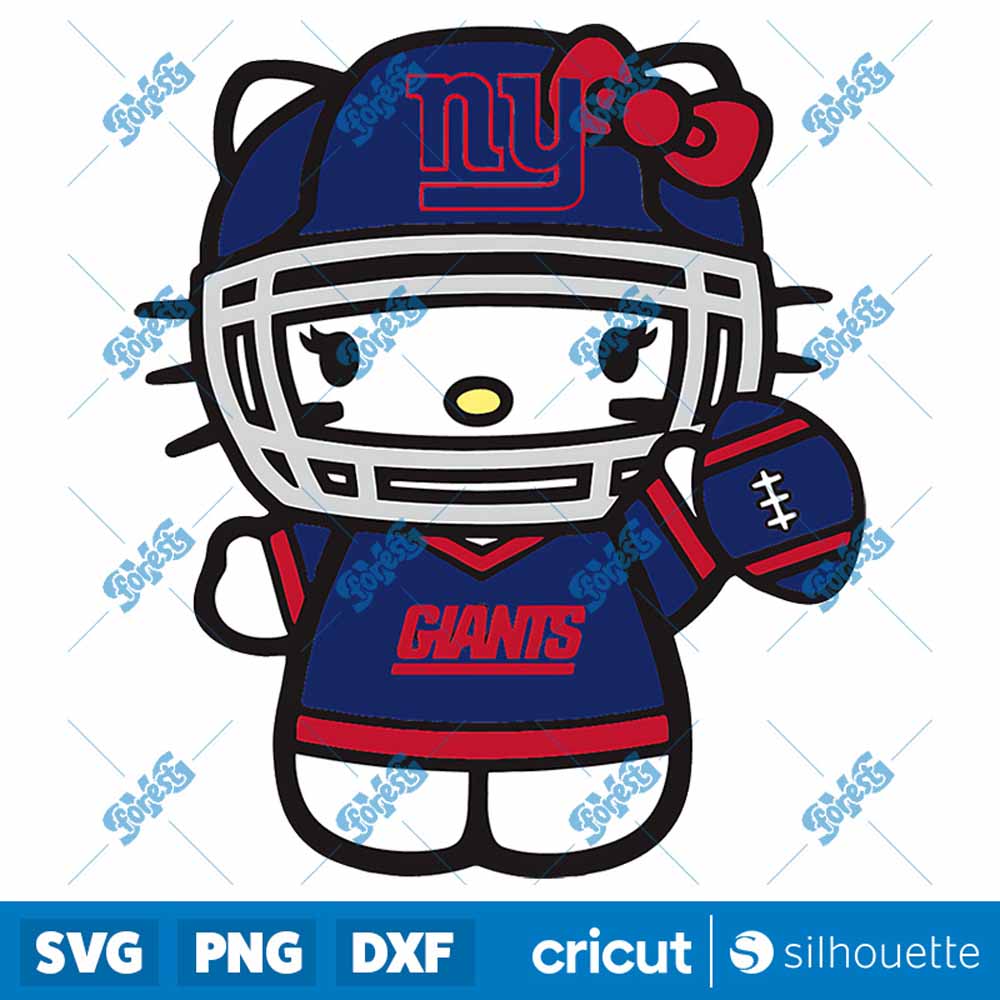 Kitty Kawaii Sports Giants
  Football SVG