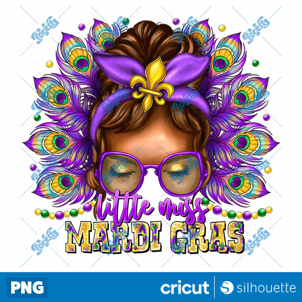 Little Mini Miss Mardi Gras
  PNG