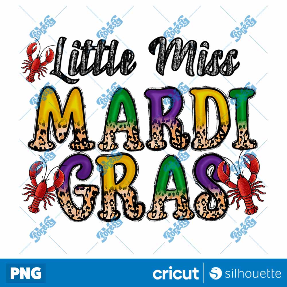 Little Miss Mardi Gras PNG