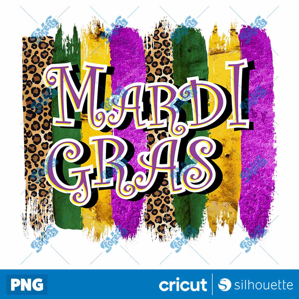 Mardi Gras Brush Strokes PNG