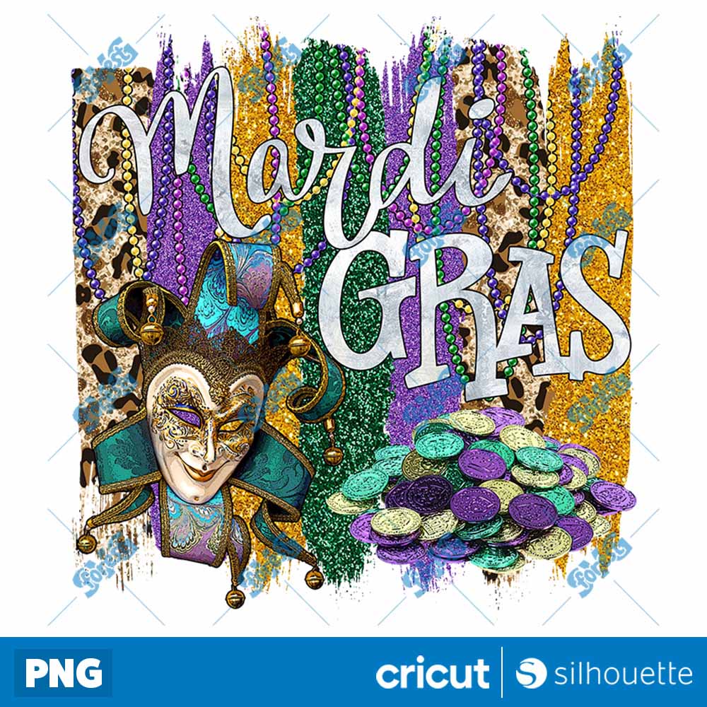 Mardi Gras BrushStrokes PNG