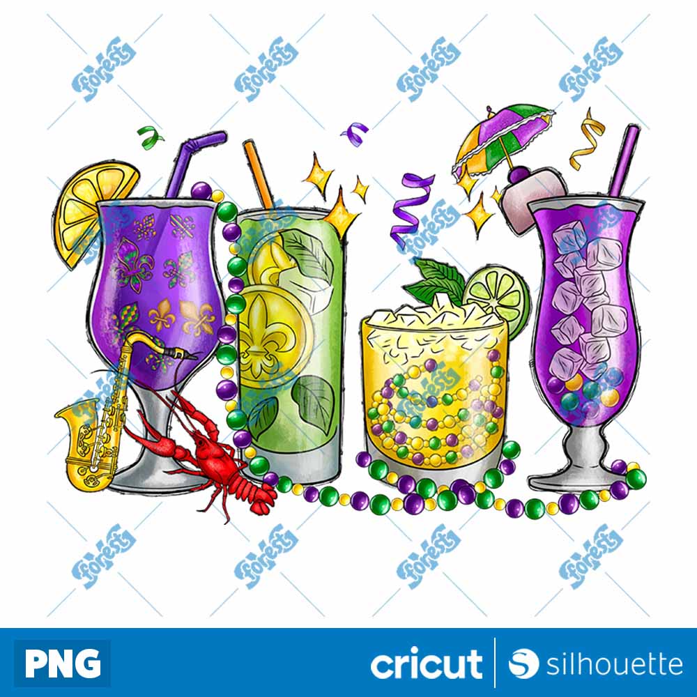 Mardi Gras Drinks PNG