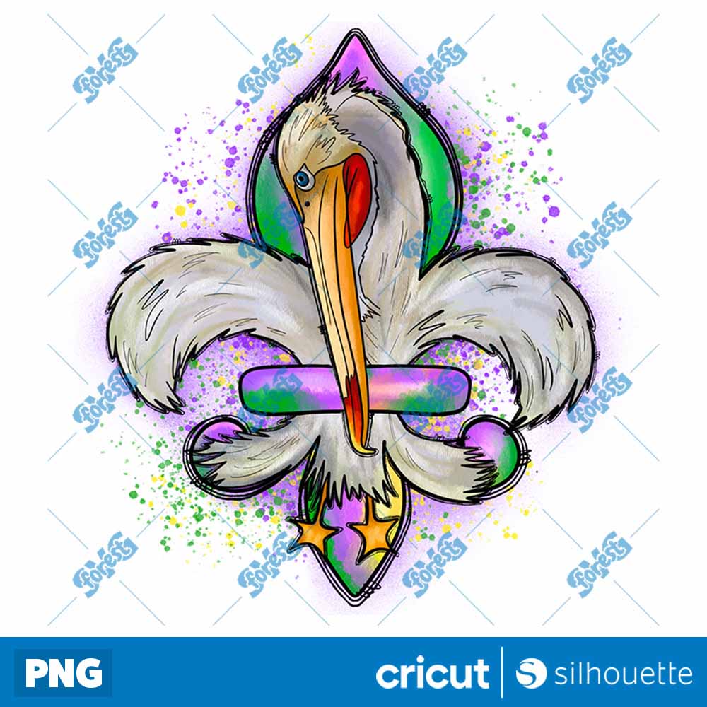 Mardi Gras Fleur De Lis
  Pelican PNG