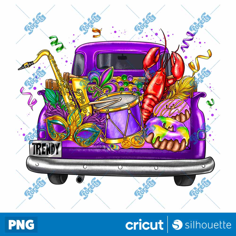 Mardi Gras Truck PNG