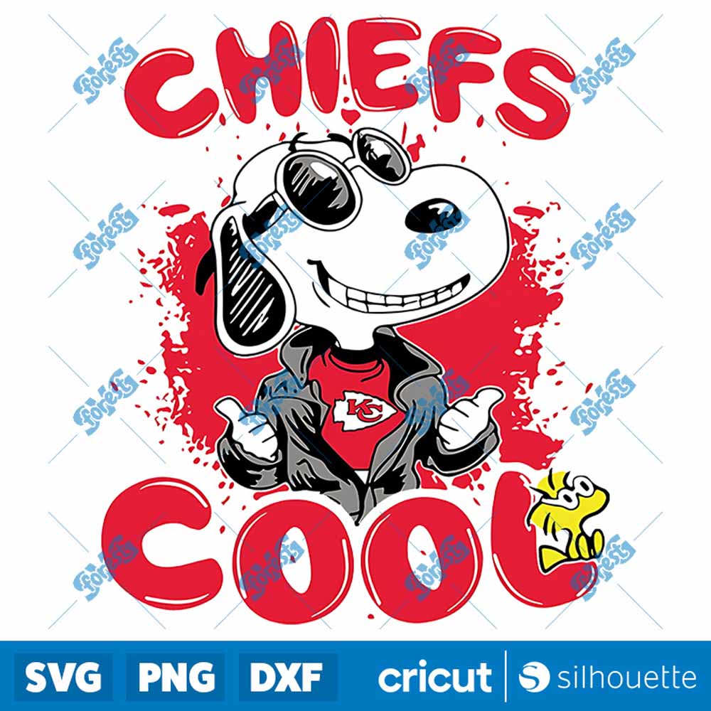 Snoopy Cool Team Kansas City
  Chiefs NFL SVG