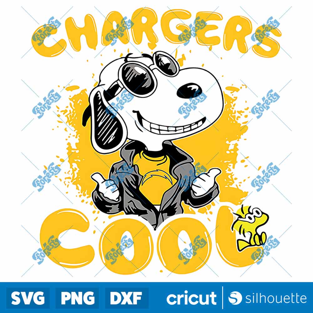 Snoopy Cool Team Los Angeles
  Chargers NFL SVG