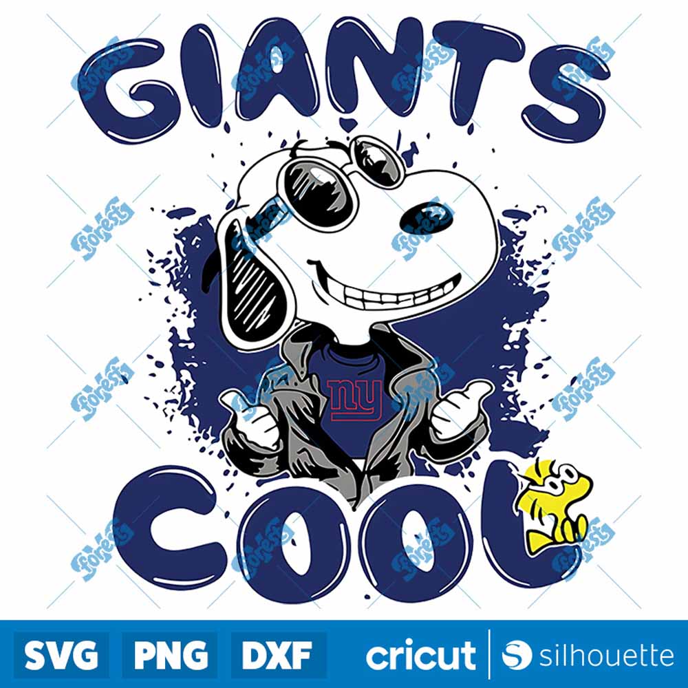 Snoopy Cool Team New York
  Giants NFL SVG