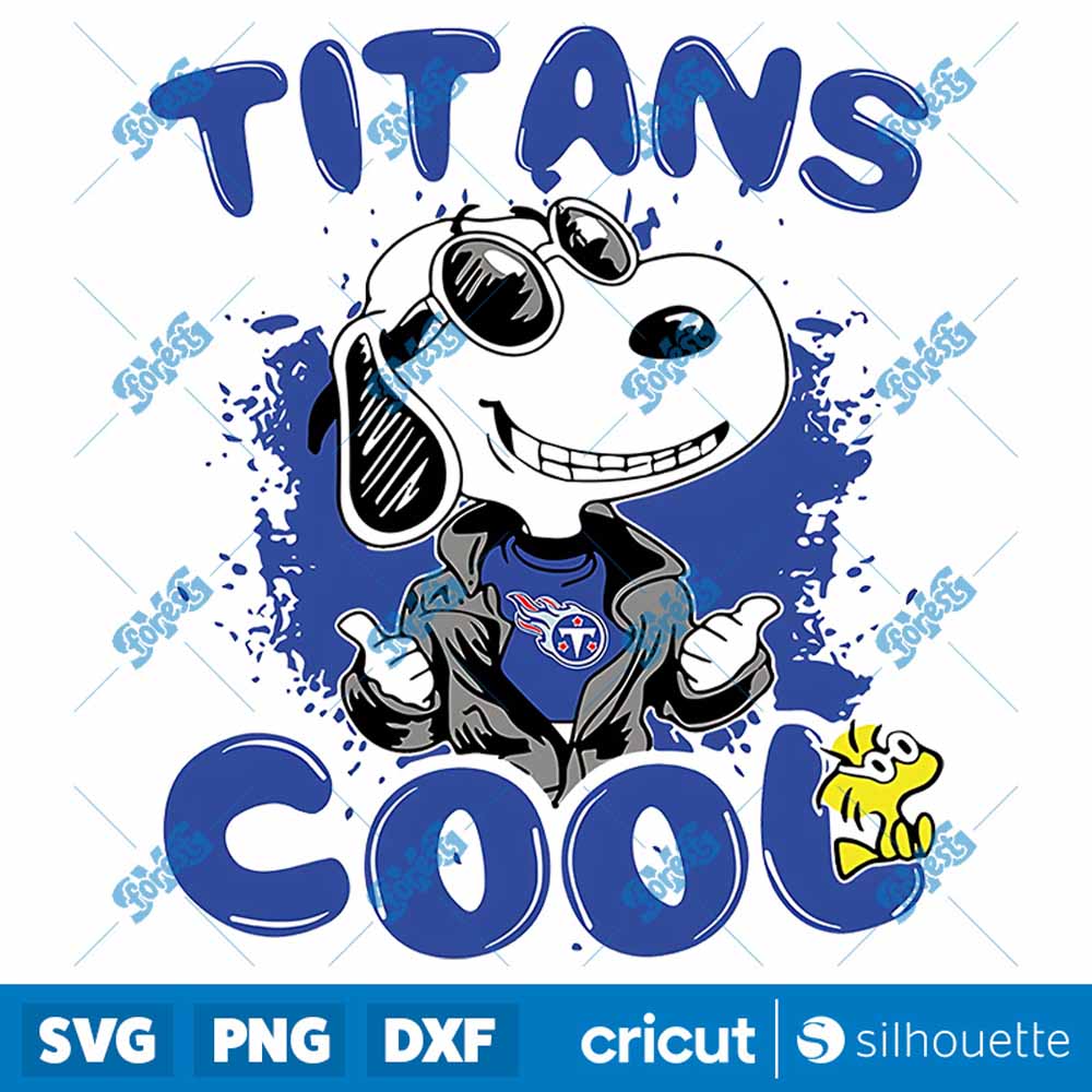 Snoopy Cool Team Tennessee
  Titans NFL SVG