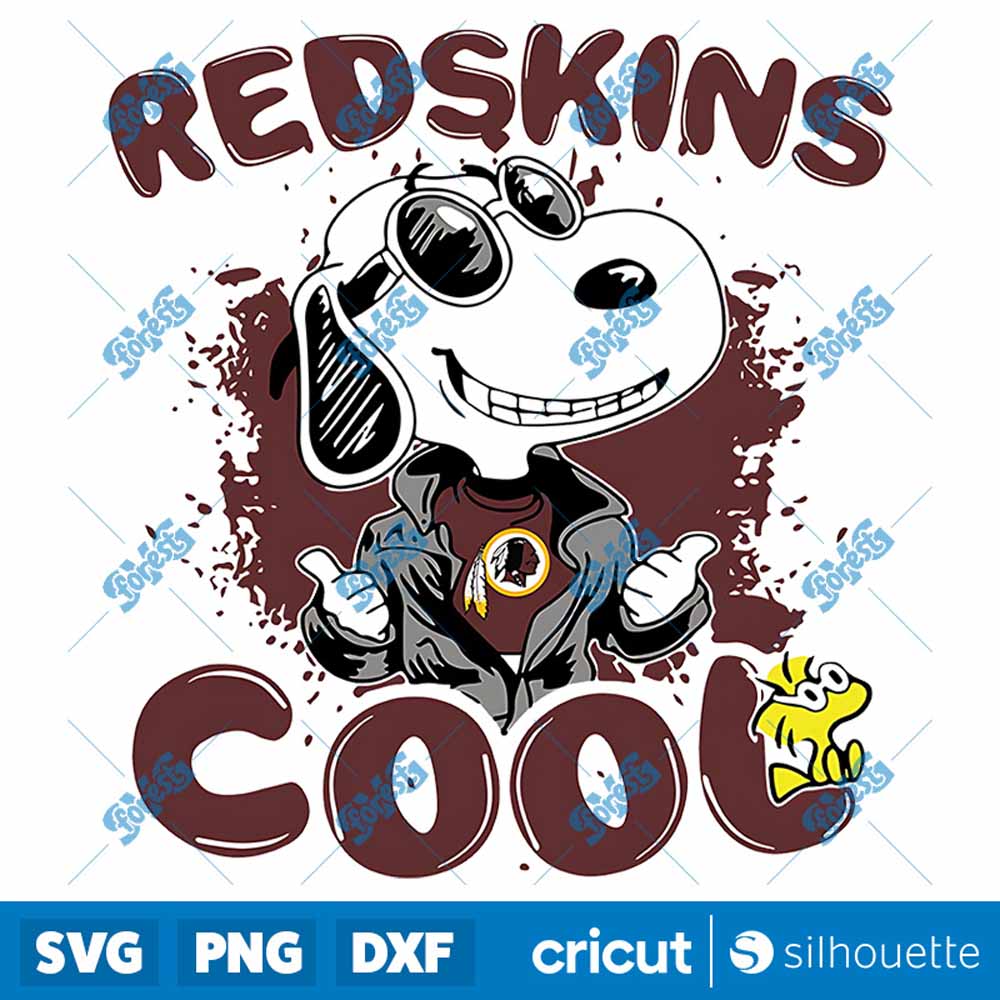 Snoopy Cool Team Washington
  Redskins NFL SVG