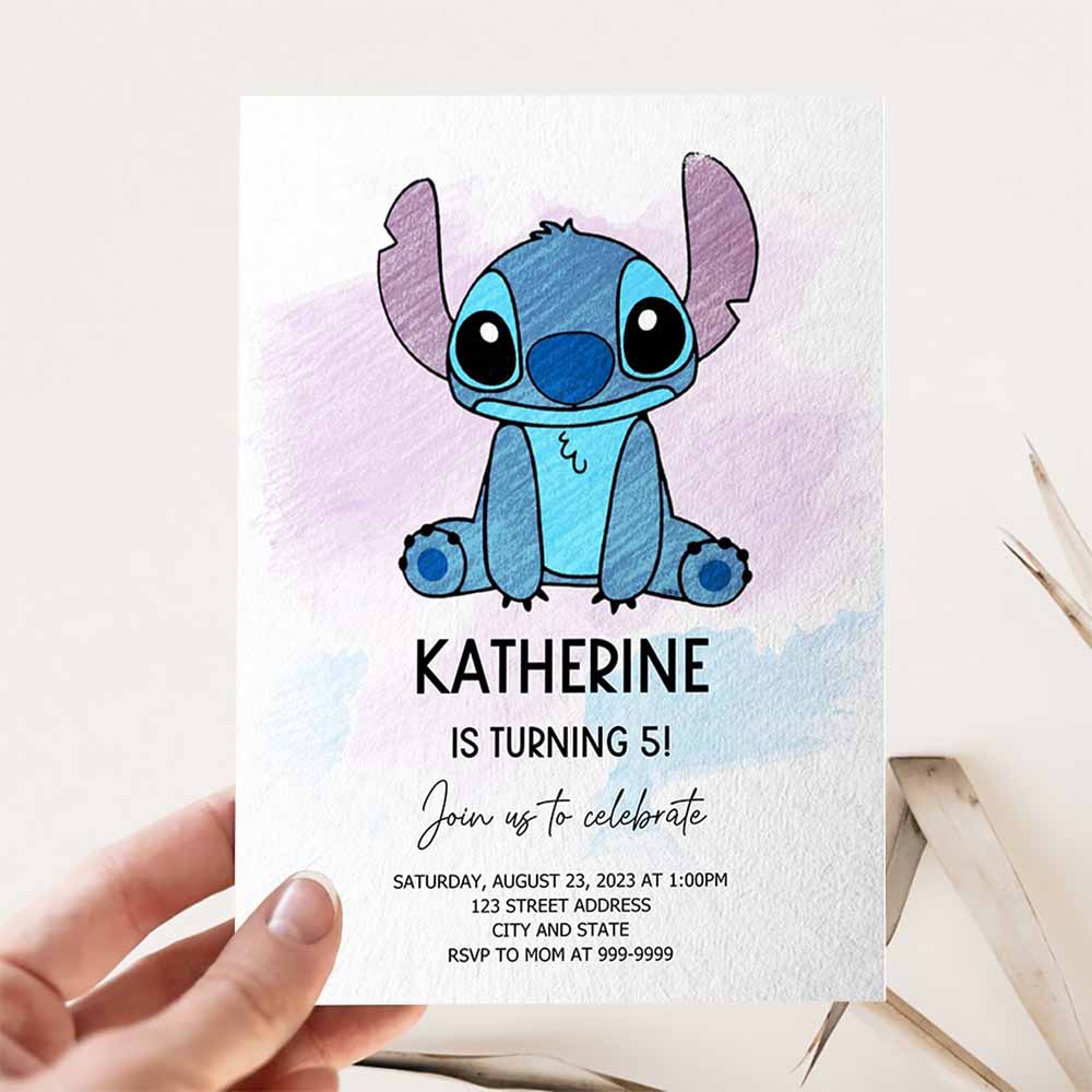 Stitch Birthday Invitation, Stitch Invitation, Stitch lilo Invitation, Stitch Birthday