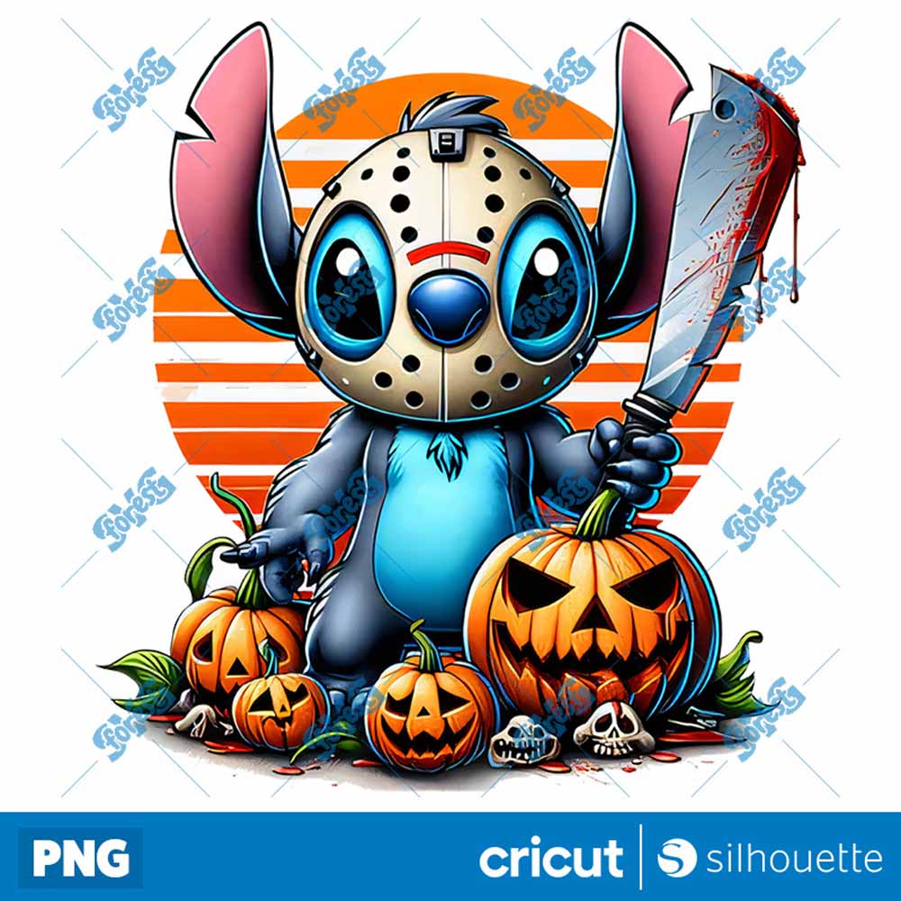 Stitch Knife Halloween Cartoon
  Horror PNG